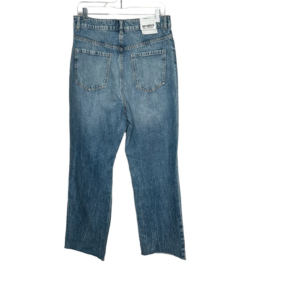 New Garage Denim Droit Annees 90s Straight Distressed Jeans 11/30 Light Wash - Picture 5 of 6